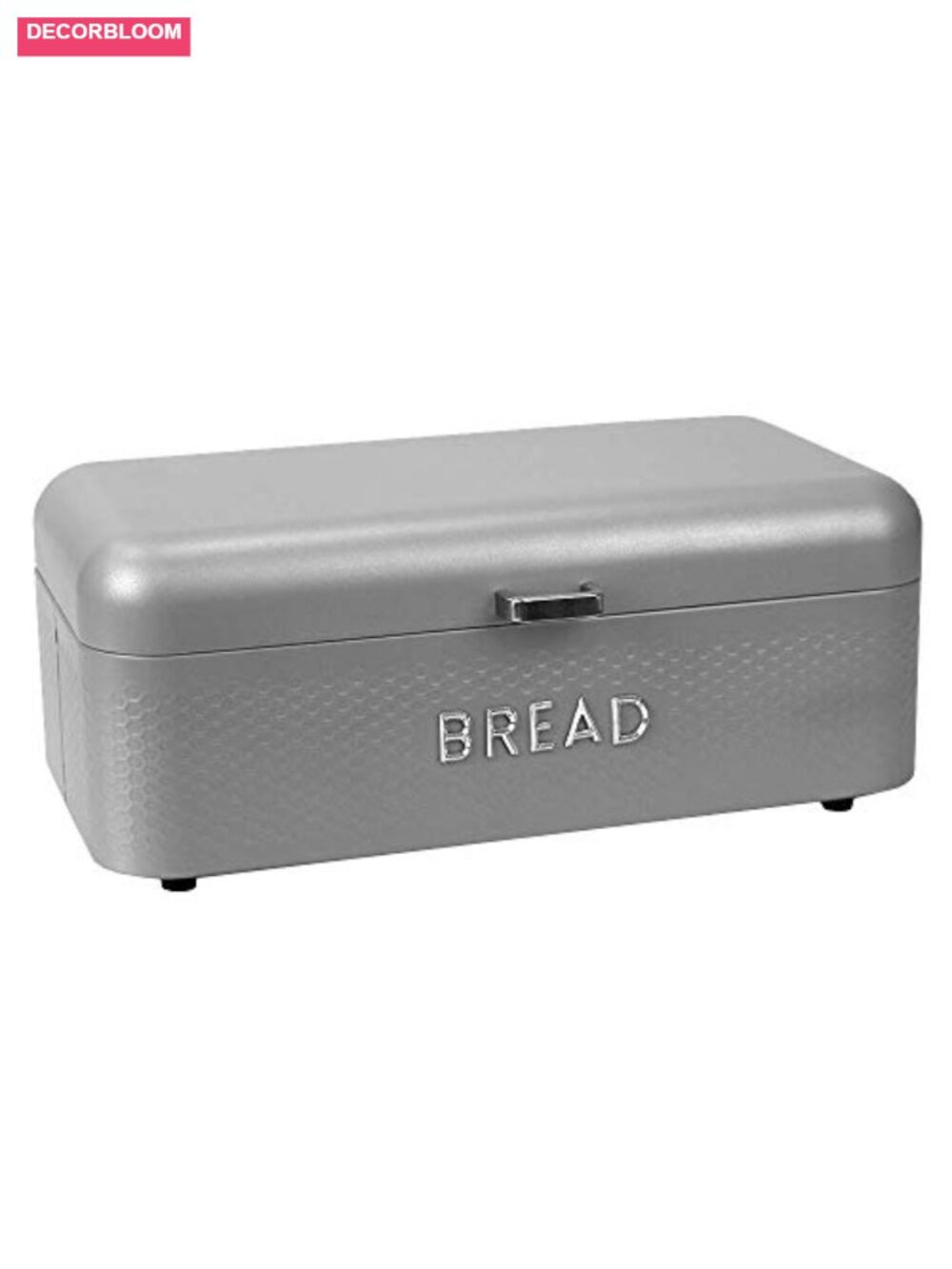 Metal Bread Box Vented Hinged Lid Large Kitchen Countertop Storage